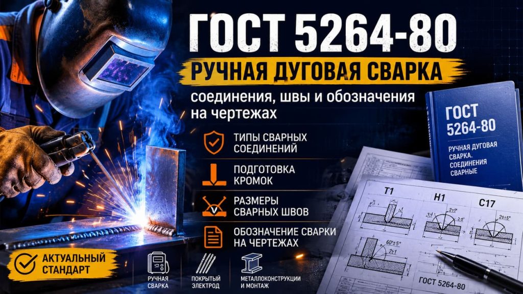 ГОСТ 5264-80: ручная дуговая сварка и сварные соединения