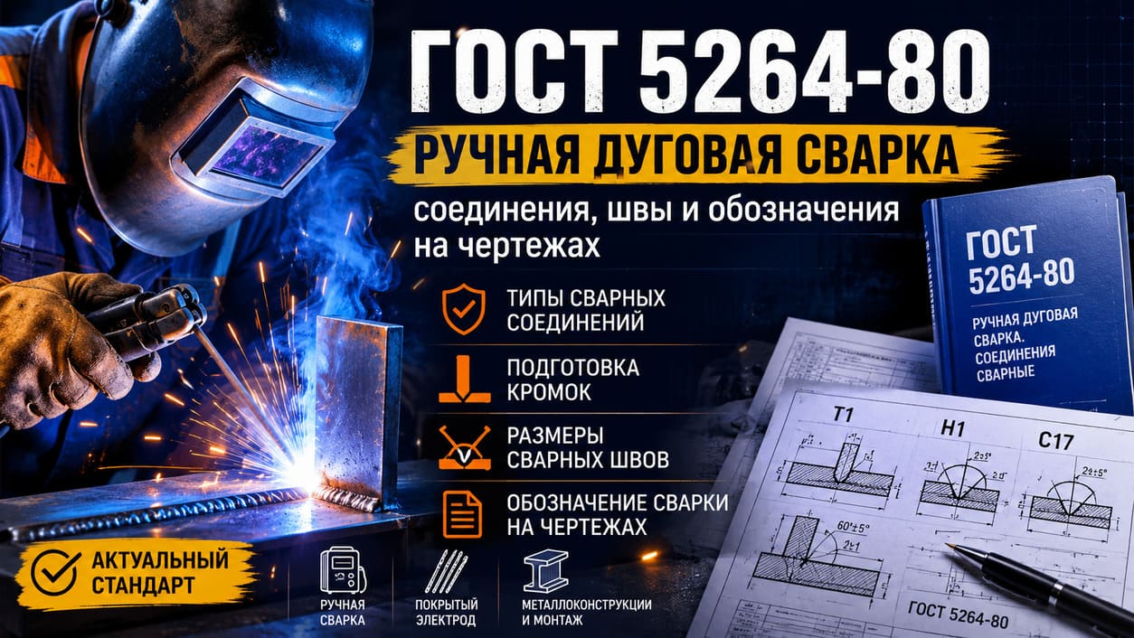 ГОСТ 5264-80: ручная дуговая сварка и сварные соединения