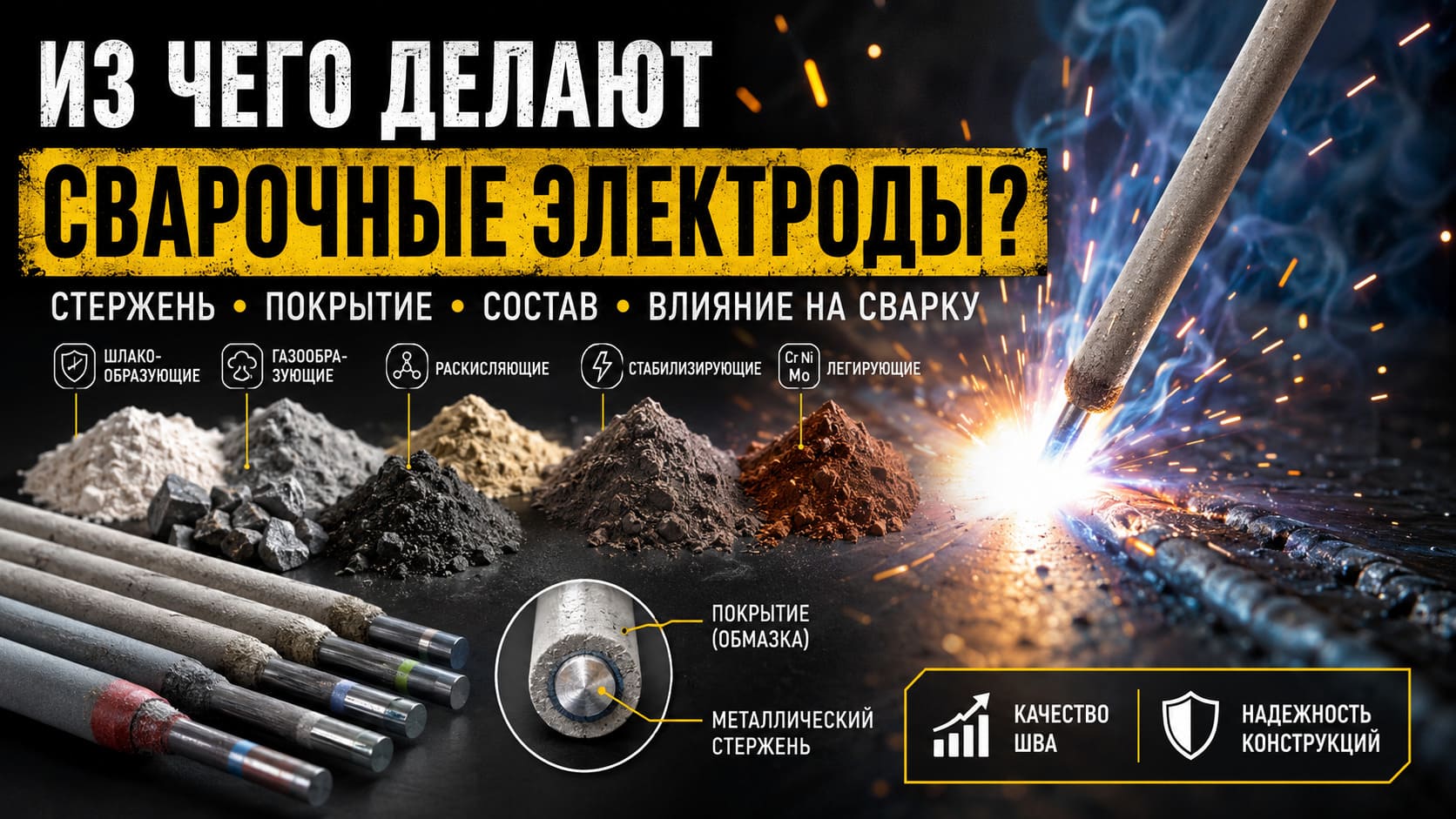 Из чего делают электроды для сварки (состав и материалы)
