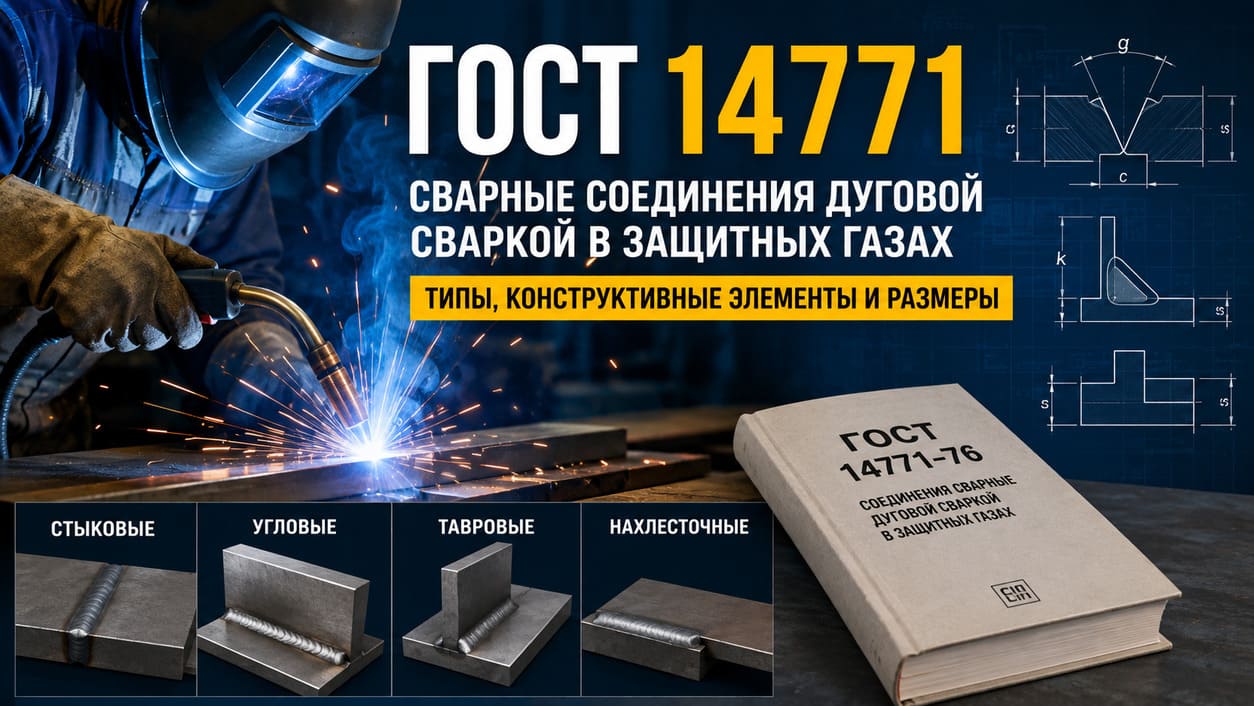 ГОСТ 14771: сварка в защитных газах — основные требования, типы соединений и применение
